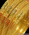 BR1248-2.4 Set Of Four Traditional Flower Model Gold Forming Enamel Bangles