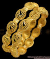 BR1249-2.6 Beautiful Swan Design One Gram Gold Net Type Bangles For Women