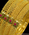 BR1252-2.4 Set Of Four Kundan Double Color Stone Flower Pattern Forming Bangles