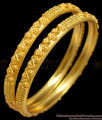 BR1261-2.6 Rangoli Pattern Real Gold Forming Pattern Unique Bangle Collections