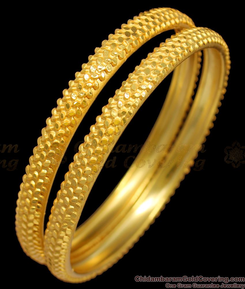 BR1265-2.4 Matt Design Real Gold Forming Pattern Unique Bangle Collections