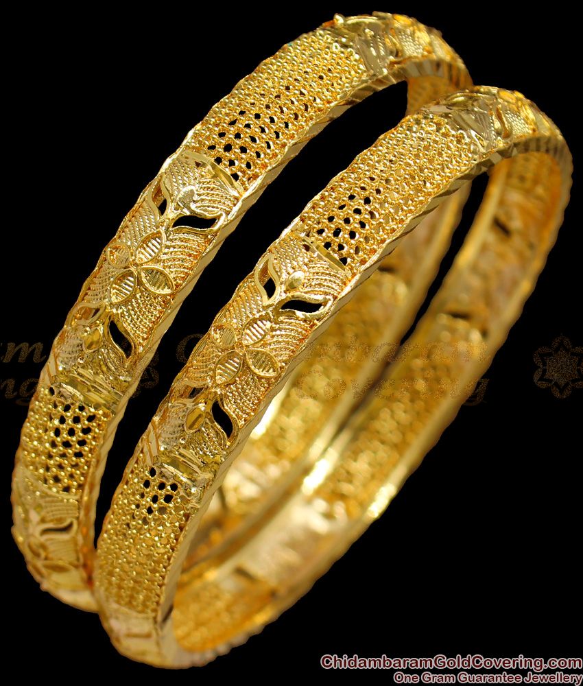 BR1276-2.6 One Gram Gold Plated Bangles Set Collections Online