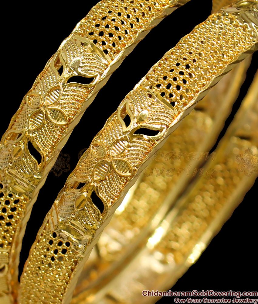 BR1276-2.8 One Gram Gold Plated Bangles Set Collections Online