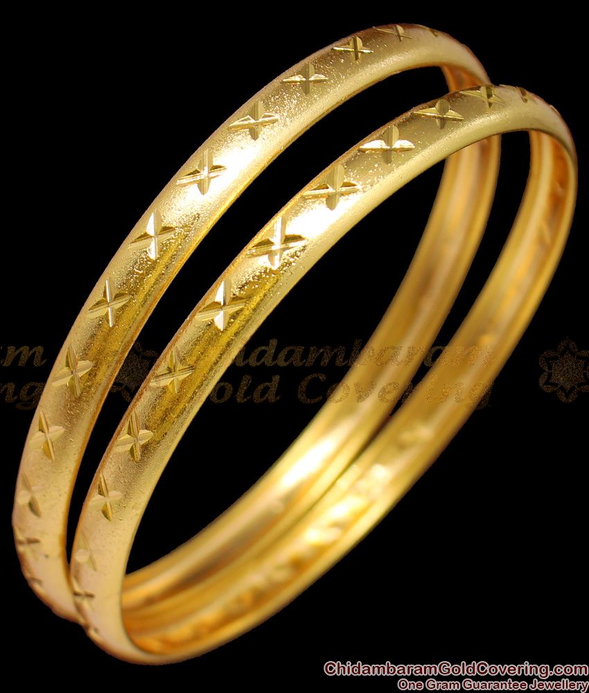 BR1277-2.6 Set of Two One Gram Bangle Designs For Ladies Online Store