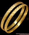 BR1278-2.8 Set Of Two Real Gold Pattern Self Design Bangles For Ladies Online 