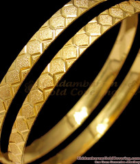 BR1278-2.8 Set Of Two Real Gold Pattern Self Design Bangles For Ladies Online  BR1278-2.8 Set Of Two Real Gold Pattern Self Design Bangles For Ladies Online