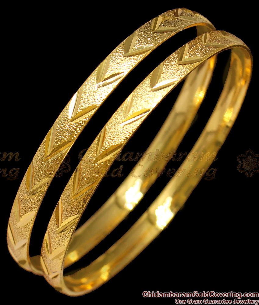 BR1279-2.6 Simple One Gram Gold Bangle Designs For Ladies Online Store