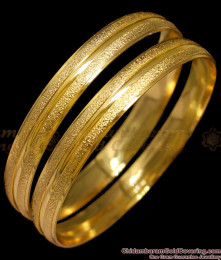BR1280-2.10 Size Aspiring Plain sparking Gold Plated Bangles Jewelry For Ladies
