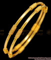 BR1282-2.8 Set of Two Thin Gold Plated Bangle Collections for Daily Use