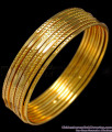 BR1283-2.6 Simple Design Set Of Eight Gold Plated Bangles Daily Wear Jewellery