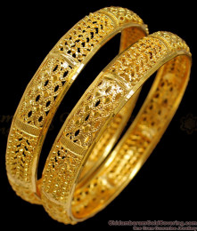 BR1285-2.10 Size Delightful One Gram Gold Daily Wear Kerala Bangles