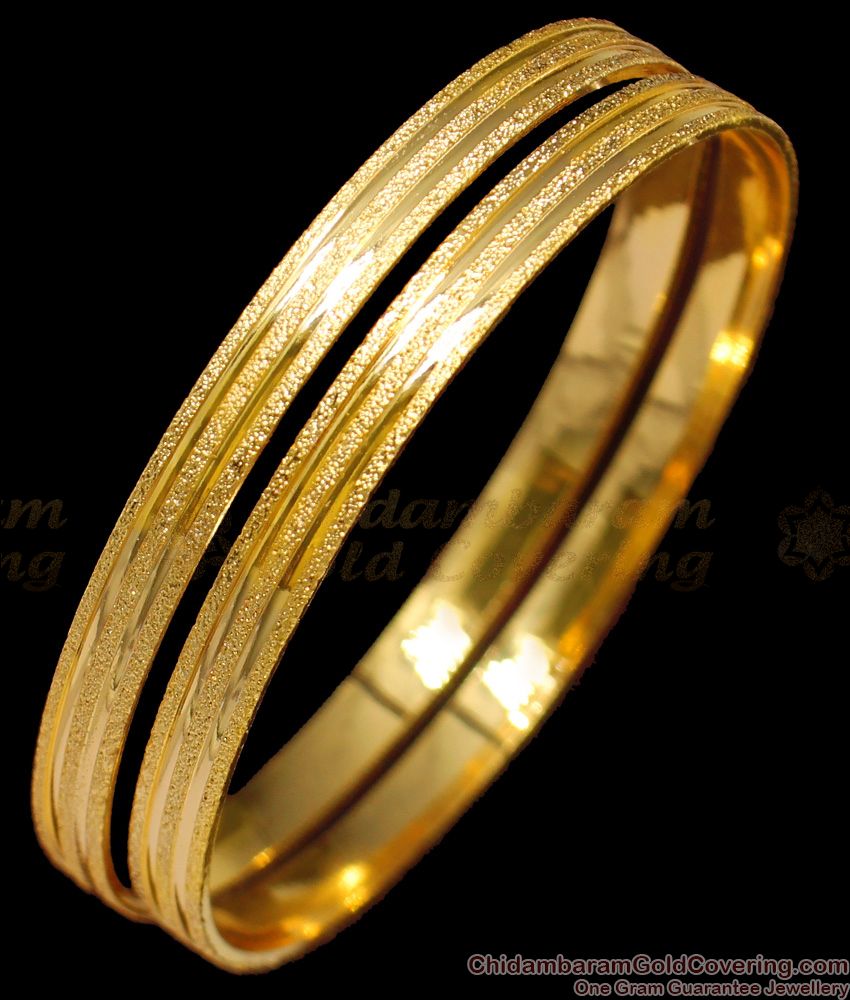 BR1290-2.10 Size Sparking Plain One Gram Gold Plated Bangles For Ladies BR1290-2.10 Size Sparking Plain One Gram Gold Plated Bangles For Ladies