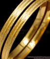 BR1290-2.10 Size Sparking Plain One Gram Gold Plated Bangles For Ladies