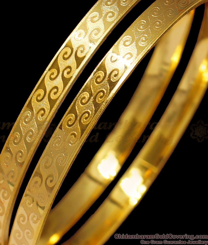 BR1293-2.6 Stunning One Gram Gold Bangle Designs For Ladies Online Store