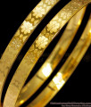 BR1294-24 Size Self Design Flower Pattern One Gram Gold Bangle Designs For Women