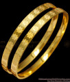 BR1295-2.10 Attractive Flower Design One Gram Gold Bangle Designs For Ladies