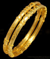 BR1303-2.6 Forming Gold Plain Bangles Collection For College Girls