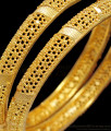 BR1306-2.6 Real Gold Net Pattern Handcrafted South Indian Design Bangles Latest Collections