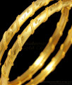 BR1308-2.4 Trendy Shining Thread Model Gold Forming Bangles Set Of Two