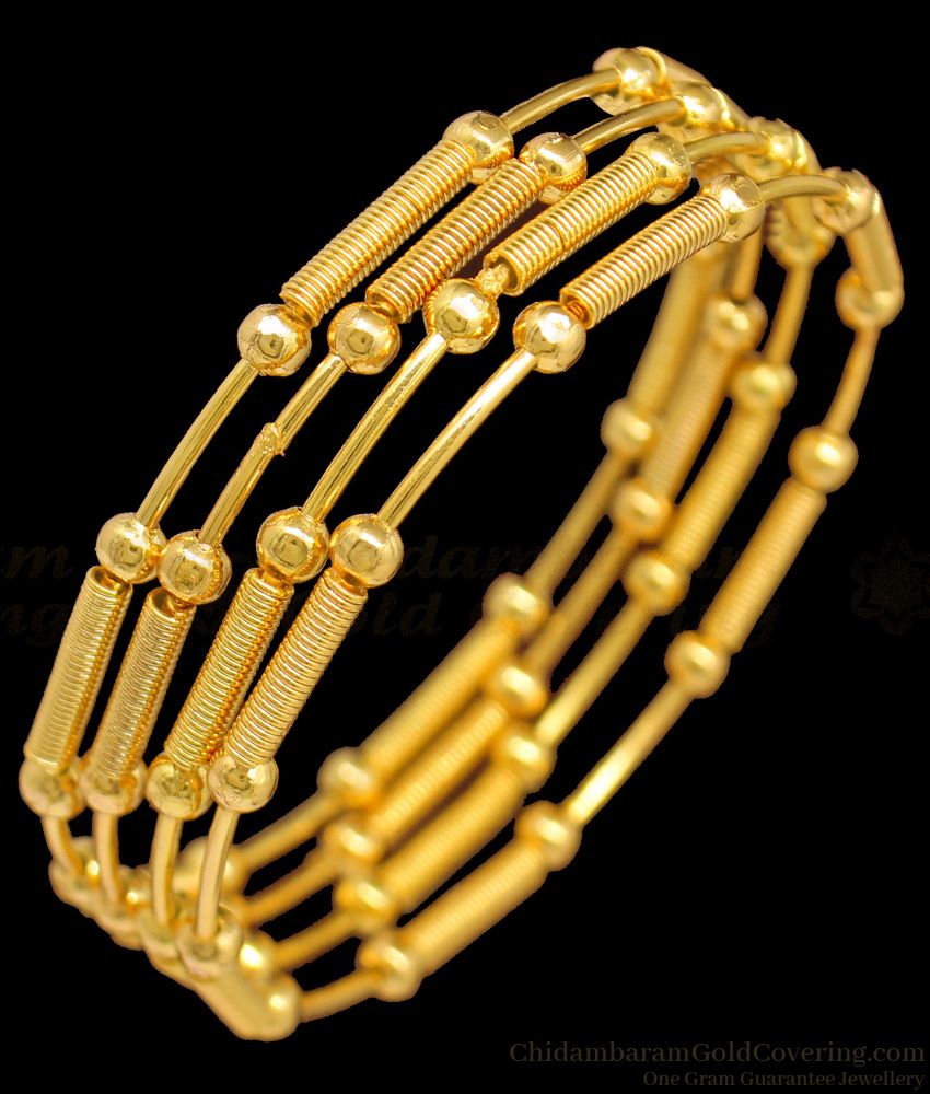 BR1316-2.4 Best Party Wear Collection Gold Plated Bangles Set Of Four Attractive Models