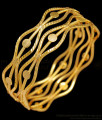 BR1319-2.10 Trendy Curvy Zig Zag Design Gold Plated Bangles Party Wear Jewelry