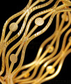 BR1319-2.8 Trendy Curvy Zig Zag Design Gold Plated Bangles Party Wear Jewelry