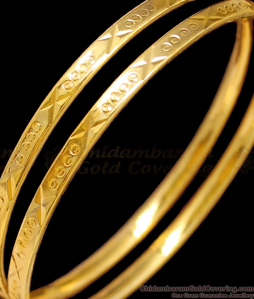 BR1324-2.8 Aspiring Original Impon Gold Trendy Bangles Light Weight Model For Ladies