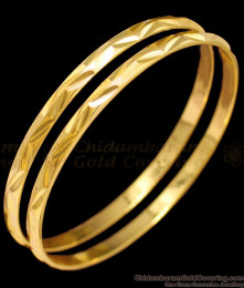BR1325-2.8 Fancy Design Original Impon Gold Pattern Bangles For Daily Wear