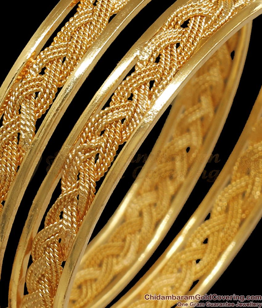 BR133-2.6 Size Cross Hatched Daily Wear 2 Pcs Imitation Guarantee Bangles BR133-2.6 Size Cross Hatched Daily Wear 2 Pcs Imitation Guarantee Bangles