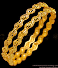 BR1334-2.8 Dazzling Curvy Model Party Wear Collection Gold Plated Bangles For Ladies BR1334-2.8 Dazzling Curvy Model Party Wear Collection Gold Plated Bangles For Ladies