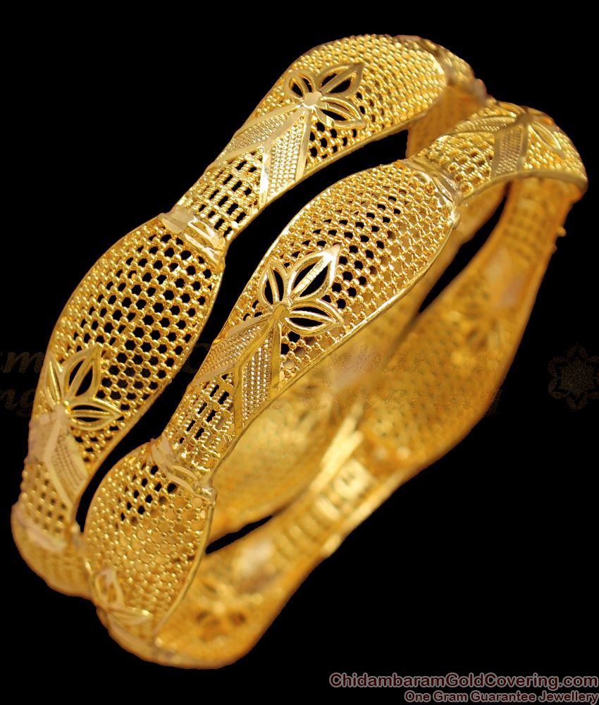 BR1340-2.10 Luxury Thick Flower Design Attractive Set Bangles For Marriage Functions