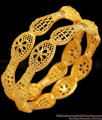 BR1341-2.6 Gold Inspired Flower Model Attractive Bangles For Regular Use