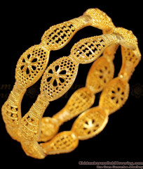 BR1341-2.8 Gold Inspired Flower Model Attractive Bangles For Regular Use BR1341-2.8 Gold Inspired Flower Model Attractive Bangles For Regular Use