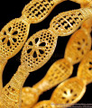 BR1341-2.6 Gold Inspired Flower Model Attractive Bangles For Regular Use