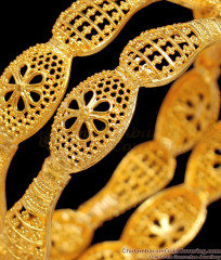 BR1341-2.8 Gold Inspired Flower Model Attractive Bangles For Regular Use BR1341-2.8 Gold Inspired Flower Model Attractive Bangles For Regular Use