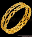 BR1350-2.4 Thin Kerala Design Gold Imitation Jewelry Traditional Bangles