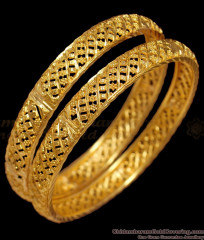 BR1356-2.4 Hash Cut Gold Pattern Handcrafted South Indian Design Bangles Bridal Wear BR1356-2.4 Hash Cut Gold Pattern Handcrafted South Indian Design Bangles Bridal Wear