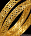 BR1356-2.10 Hash Cut Gold Pattern Handcrafted South Indian Design Bangles Bridal Wear