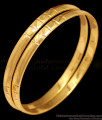 BR1359-2.10 Original Impon Gold Inspired Light Weight Thin Bangles For Special Occasions