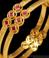 BR1361-2.10 Original Impon Ruby Stone Design Gold Bangle Collection First Quality