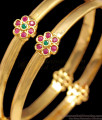 BR1364-2.10 Original Impon Ruby Stone Long Life Gold Bangle Collections