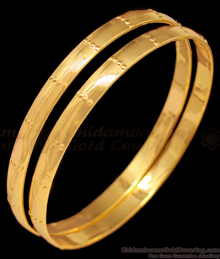 BR1367-2.6 Original Impon Gold Tone Long Life Bangles Latest Trendy Collections