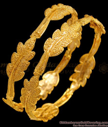 BR1374-2.8 Romanian Flower Design Attractive Set of Two Bangles For Functions BR1374-2.8 Romanian Flower Design Attractive Set of Two Bangles For Functions