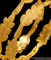 BR1374-2.4 Romanian Flower Design Attractive Set of Two Bangles For Functions