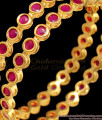 BR1375-2.6 Full Ruby Stone Trendy Impon Design Gold Bangle Collection First Quality