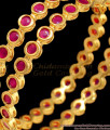 BR1375-2.8 Full Ruby Stone Trendy Impon Design Gold Bangle Collection First Quality