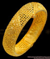 BR1378-2.6 Glittering Kada Real Gold Tone Forming Screw Type Plain Bangle Collections