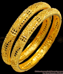 BR1380-2.8 Premium Real Gold Look Kerala Forming Bangles Collections for Daily Use