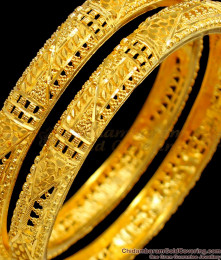 BR1380-2.8 Premium Real Gold Look Kerala Forming Bangles Collections for Daily Use