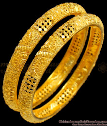 BR1381-2.8 Premium Forming Enamel Pattern Gold Plated Bangles Diwali Offer